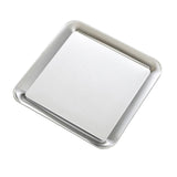Maxbell Serving Platter Dessert Dish Rectangular for Outdoor Activities big and Argent