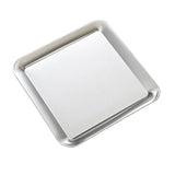 Maxbell Serving Platter Dessert Dish Rectangular for Outdoor Activities big and Argent