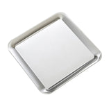 Maxbell Serving Platter Dessert Dish Rectangular for Outdoor Activities big and Argent