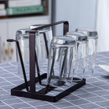 Maxbell steel Bottle Cup Hanging Drying Rack 6 Hook Organizer Rust Resistant