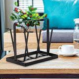 Maxbell steel Bottle Cup Hanging Drying Rack 6 Hook Organizer Rust Resistant