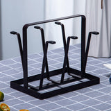 Maxbell steel Bottle Cup Hanging Drying Rack 6 Hook Organizer Rust Resistant