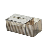 Maxbell Facial Tissue Paper Box Napkins Holder Decorative for Night Stand gray