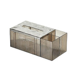 Maxbell Facial Tissue Paper Box Napkins Holder Decorative for Night Stand gray