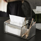 Maxbell Facial Tissue Paper Box Napkins Holder Decorative for Night Stand gray