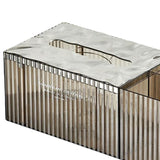 Maxbell Facial Tissue Paper Box Napkins Holder Decorative for Night Stand gray