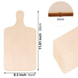 Maxbell 5x Unfinished Craft Paddle Wooden Cutting Board Mini with Handle for Cheese