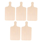 Maxbell 5x Unfinished Craft Paddle Wooden Cutting Board Mini with Handle for Cheese