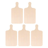 Maxbell 5x Unfinished Craft Paddle Wooden Cutting Board Mini with Handle for Cheese