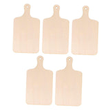 Maxbell 5x Unfinished Craft Paddle Wooden Cutting Board Mini with Handle for Cheese