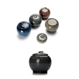 Maxbell Ceramic Ginger Jar Caddy Bud Vase Food Storage Jar for Flour Sugar Rice B