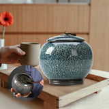 Maxbell Ceramic Ginger Jar Caddy Bud Vase Food Storage Jar for Flour Sugar Rice B