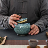 Maxbell Ceramic Ginger Jar Caddy Bud Vase Food Storage Jar for Flour Sugar Rice B