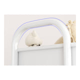Maxbell Movable Storage Cart Wear Resistant Practical for Bedroom Office Household White