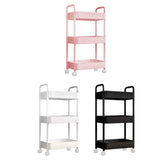 Maxbell Movable Storage Cart Wear Resistant Practical for Bedroom Office Household White