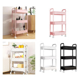 Maxbell Movable Storage Cart Wear Resistant Practical for Bedroom Office Household White