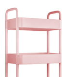 Maxbell Movable Storage Cart Wear Resistant Practical for Bedroom Office Household Pink