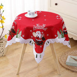 Maxbell Christmas Holiday Dining Tablecloth Polyester for Buffet Table Indoor Patio