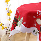 Maxbell Christmas Holiday Dining Tablecloth Polyester for Buffet Table Indoor Patio