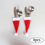 Maxbell 4Pcs Cup Bottles Cover Cutlery Bags Decor Ornament for DIY Crafts Party