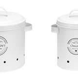 Maxbell 3Pcs Storage Tin Decoration Multipurpose for Pantry Living Room Household White