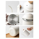 Maxbell Pour Over Gooseneck Tea Pot Coffee Maker Kettle Long Narrow Coffee Pot Beige