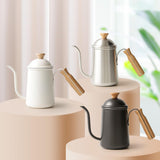 Maxbell Pour Over Gooseneck Tea Pot Coffee Maker Kettle Long Narrow Coffee Pot Beige