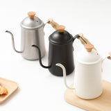 Maxbell Pour Over Gooseneck Tea Pot Coffee Maker Kettle Long Narrow Coffee Pot Beige