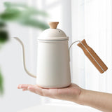 Maxbell Pour Over Gooseneck Tea Pot Coffee Maker Kettle Long Narrow Coffee Pot Beige