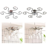 Maxbell Metal Goblets Glass Holder Stemware Storage Organizer for Tabletop Bar Copper