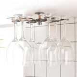 Maxbell Metal Goblets Glass Holder Stemware Storage Organizer for Tabletop Bar Copper