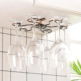 Maxbell Metal Goblets Glass Holder Stemware Storage Organizer for Tabletop Bar Copper