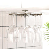 Maxbell Metal Goblets Glass Holder Stemware Storage Organizer for Tabletop Bar Bronze