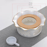 Maxbell Teapot Warmer Buffet Server Warmer for Glass Teapots Coffee and Milk Hiking white