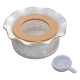 Maxbell Teapot Warmer Buffet Server Warmer for Glass Teapots Coffee and Milk Hiking white