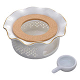 Maxbell Teapot Warmer Buffet Server Warmer for Glass Teapots Coffee and Milk Hiking white