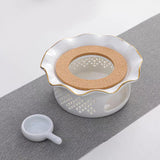 Maxbell Teapot Warmer Buffet Server Warmer for Glass Teapots Coffee and Milk Hiking white