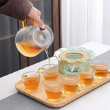 Maxbell Teapot Warmer Buffet Server Warmer for Glass Teapots Coffee and Milk Hiking light green