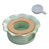 Maxbell Teapot Warmer Buffet Server Warmer for Glass Teapots Coffee and Milk Hiking light green