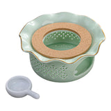 Maxbell Teapot Warmer Buffet Server Warmer for Glass Teapots Coffee and Milk Hiking light green