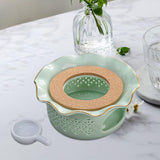 Maxbell Teapot Warmer Buffet Server Warmer for Glass Teapots Coffee and Milk Hiking light green