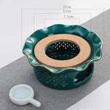 Maxbell Teapot Warmer Buffet Server Warmer for Glass Teapots Coffee and Milk Hiking dark green