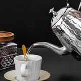 Maxbell Tea Kettle Fast Heating Coffee Brewer Pot Tea Warmer for Induction Electric Argent