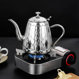 Maxbell Tea Kettle Fast Heating Coffee Brewer Pot Tea Warmer for Induction Electric Argent