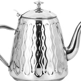 Maxbell Tea Kettle Fast Heating Coffee Brewer Pot Tea Warmer for Induction Electric Argent