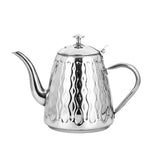 Maxbell Tea Kettle Fast Heating Coffee Brewer Pot Tea Warmer for Induction Electric Argent