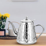 Maxbell Tea Kettle Fast Heating Coffee Brewer Pot Tea Warmer for Induction Electric Argent
