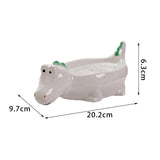 Maxbell Ceramic Soap Dish Soap Box Soap Tray Soap Holder for Toilet Hotel Decoration Dinosaur