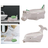 Maxbell Ceramic Soap Dish Soap Box Soap Tray Soap Holder for Toilet Hotel Decoration Dinosaur