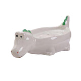 Maxbell Ceramic Soap Dish Soap Box Soap Tray Soap Holder for Toilet Hotel Decoration Dinosaur